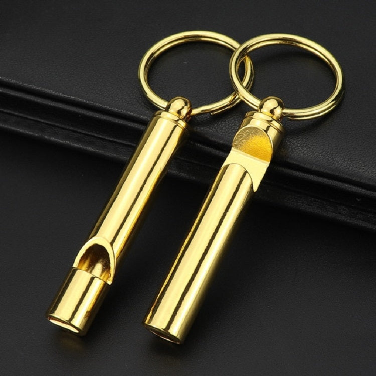 2 PCS Metal Whistle Bottle Opener Keychain Creative Multifunctional Key Ring Pendant, Gold, Silver Gold