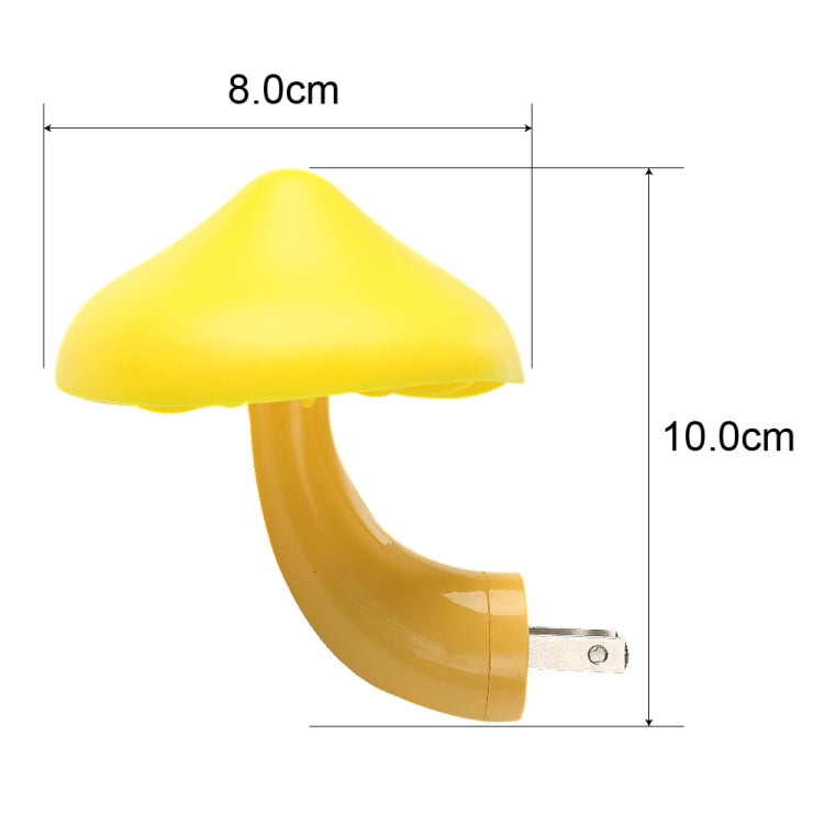 Mushroom Wall Socket Lamp Light-controlled Sensor Night Light Bedroom Home Decoration, US Plug