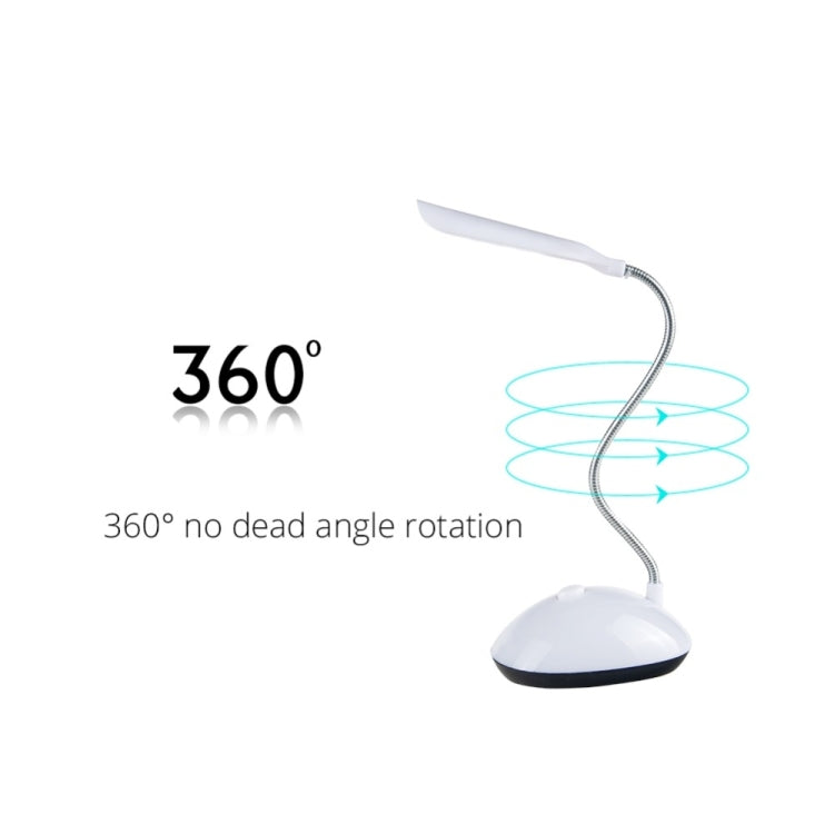 2 PCS Flexible Adjustable Portable Bedroom Reading Desk Lamp LED Night Light for Children, White, Pink, Blue, Green