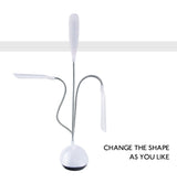 2 PCS Flexible Adjustable Portable Bedroom Reading Desk Lamp LED Night Light for Children, White, Pink, Blue, Green