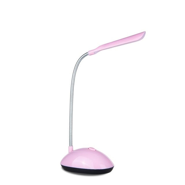2 PCS Flexible Adjustable Portable Bedroom Reading Desk Lamp LED Night Light for Children, White, Pink, Blue, Green Pink