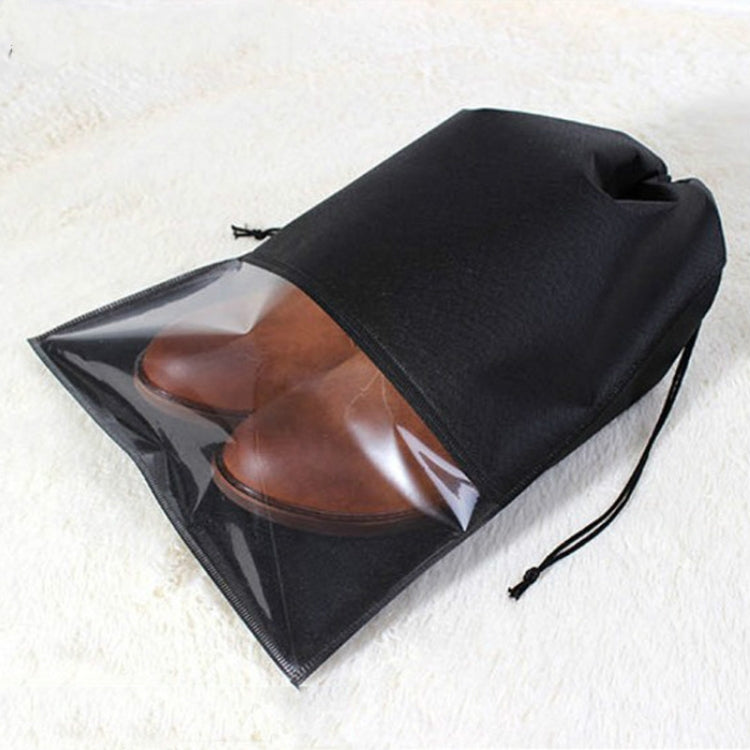 10 PCS Waterproof Shoes Storage Bag Pouch Portable Travel Organizer Drawstring Bag Cover Non-Woven Organizer, 32x44cm, 27x36cm