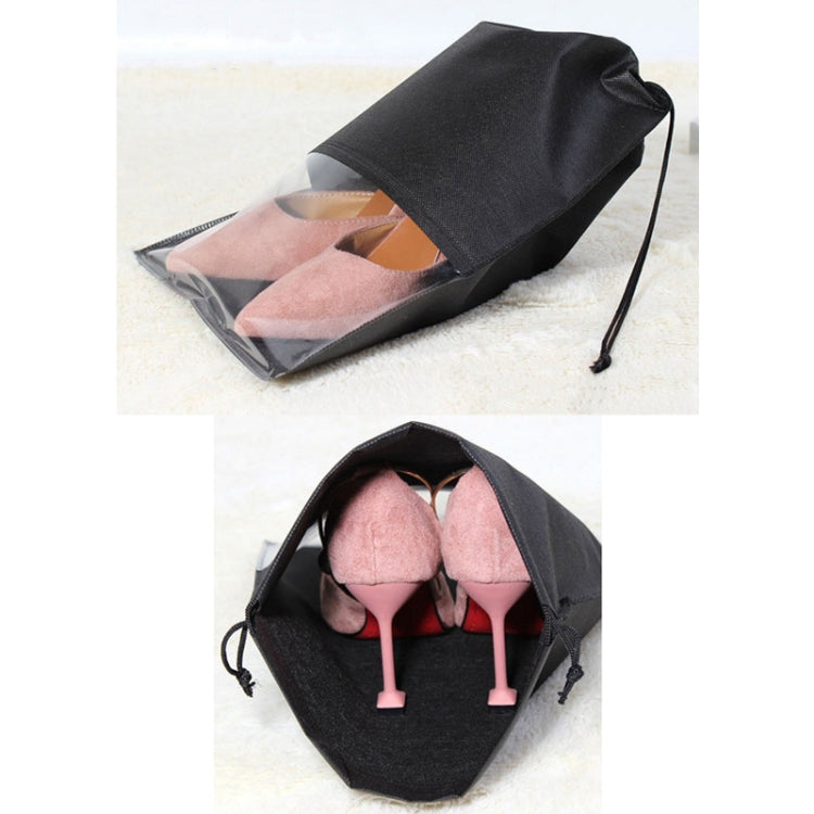 10 PCS Waterproof Shoes Storage Bag Pouch Portable Travel Organizer Drawstring Bag Cover Non-Woven Organizer, 32x44cm, 27x36cm