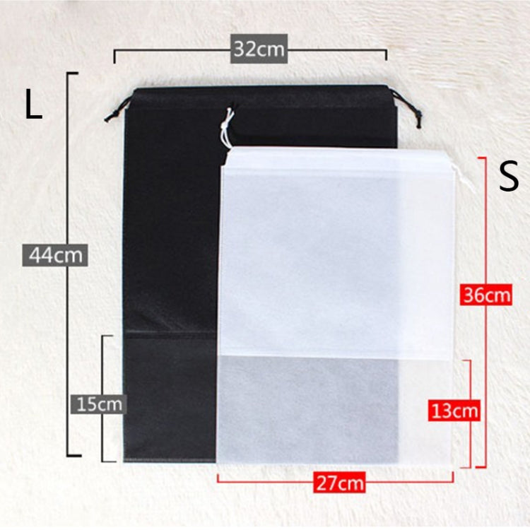 10 PCS Waterproof Shoes Storage Bag Pouch Portable Travel Organizer Drawstring Bag Cover Non-Woven Organizer, 32x44cm, 27x36cm
