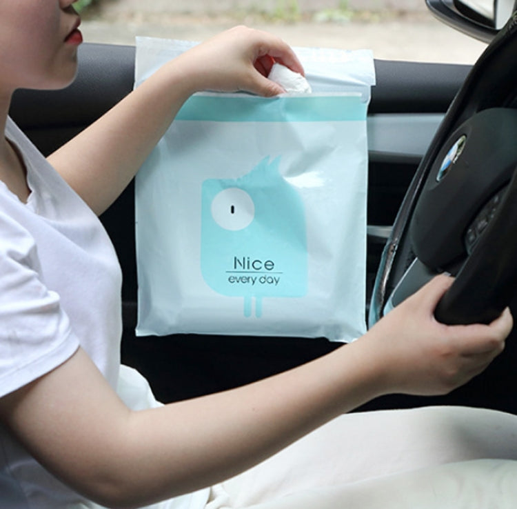 15 PCS Creative Cute Car Garbage Bag Paste-type Cleaning Bag for Car Interior