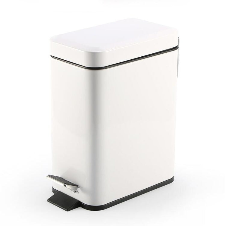 Household Stainless Steel Foot Pedal Small Rectangular Trash Can