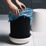Household Plastic Push-type Spring-Cover Garbage Storage Bucket