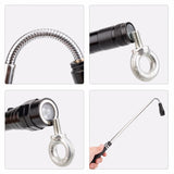 2 PCS 1W Flexible Magnet Camping Fishing Telescopic 360 Degrees Head Flashlight Outdoor Torch Magnetic Pick Up Tool Lamp, Red, Silver, Black, Blue