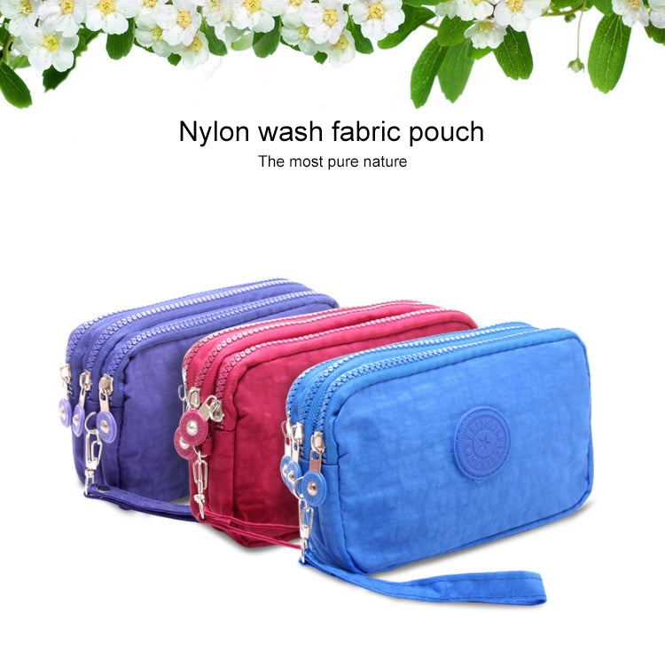 Three-Layer Zipper Short for Ladies Change Mobile Bag