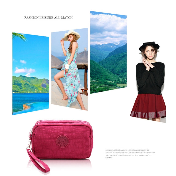 Three-Layer Zipper Short for Ladies Change Mobile Bag