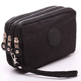 Three-Layer Zipper Short for Ladies Change Mobile Bag