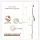 2pcs Household Fuel Consumption Quantitative Bottle Press Type Nozzle Pump Head, Plastic(White), Plastic(Black)