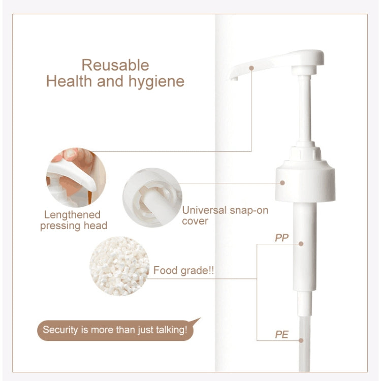 2pcs Household Fuel Consumption Quantitative Bottle Press Type Nozzle Pump Head, Plastic(White), Plastic(Black)