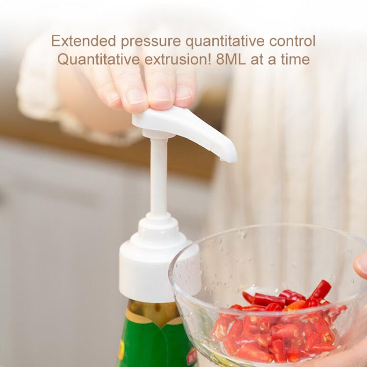 2pcs Household Fuel Consumption Quantitative Bottle Press Type Nozzle Pump Head, Plastic(White), Plastic(Black)