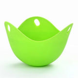 Silicone Egg Cooker Egg Bracket Kitchen Tools Pancake Cookware Bakeware Steam Eggs Plate Tray, Green, Red, 4 pieces of steamed egg