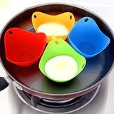 Silicone Egg Cooker Egg Bracket Kitchen Tools Pancake Cookware Bakeware Steam Eggs Plate Tray, Green, Red, 4 pieces of steamed egg