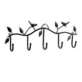 Wrought Iron Birds Pattern Decorated Simple Clothes Hooks