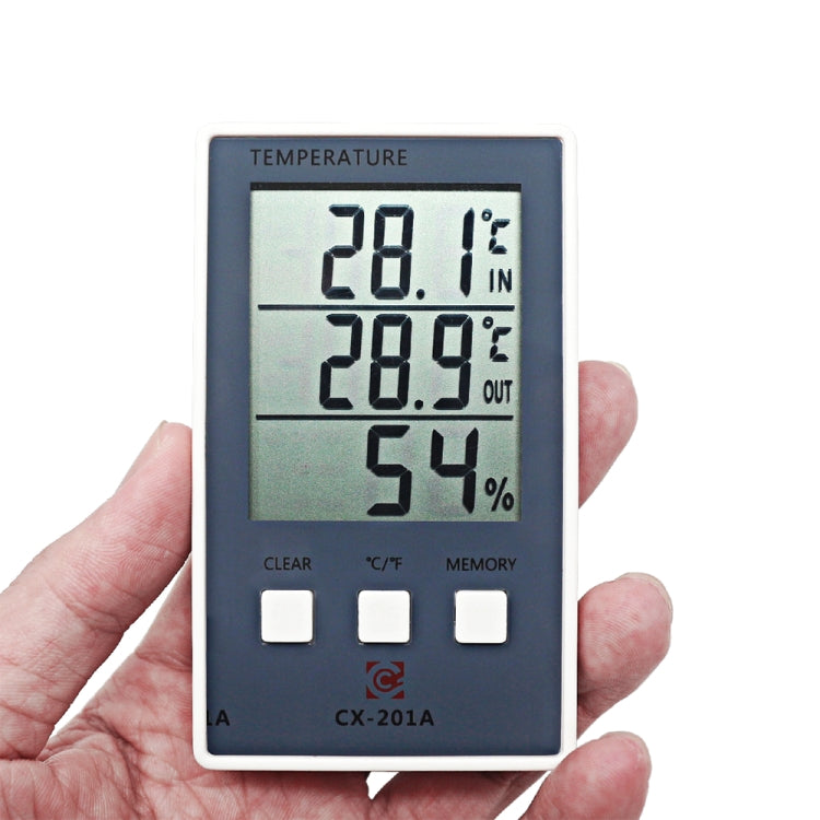 CX-201A LCD Digital Weather Station Thermometer Hygrometer Indoor Outdoor Temperature Humidity Meter with Temperature Sensor, CX-201A CX-201A