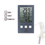 CX-201A LCD Digital Weather Station Thermometer Hygrometer Indoor Outdoor Temperature Humidity Meter with Temperature Sensor, CX-201A