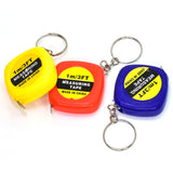 4 PCS Portable Easy to Retract Square Small Tape Measure Key Ring Pendant, Key Ring Pendant