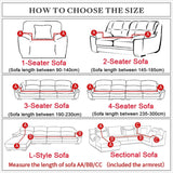 Sofa All-inclusive Universal Set Sofa Full Cover Add One Piece of Pillow Case, Single Seater(90-140cm), Two Seater(145-185cm), Three Seater(190-230cm), Four Seater(235-300cm)