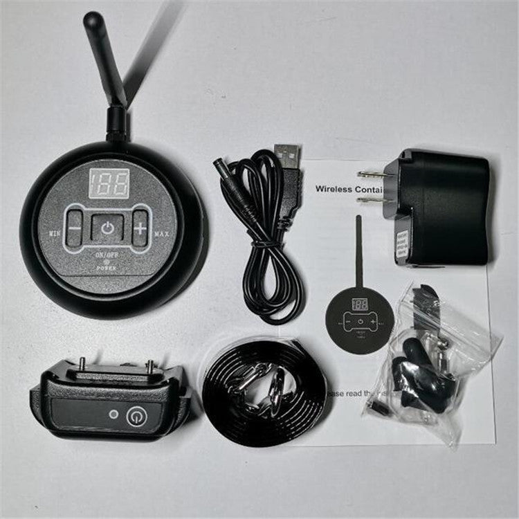 Electronic Fence Wireless Pet Training Device Bark Stop, UK Plug(1 Collar), US Plug(1 Collar), AU Plug(1 Collar)
