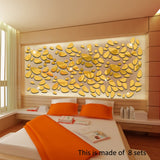 12 PCS/S 3D Mirror Removable Wall Sticker For Living Room Bedroom TV Background Mirror Mural Wall Decor