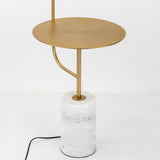 Minimalist Marble with Small Table Floor Lamp