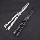 Salon Stainless Steel Practice Comb Practice Knife (Uncut) Butterfly Comb