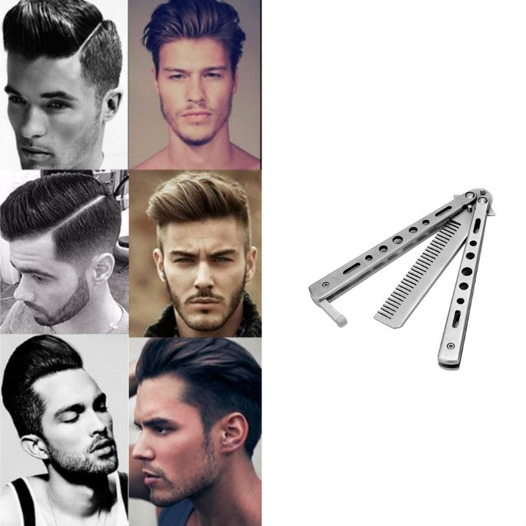 Salon Stainless Steel Practice Comb Practice Knife (Uncut) Butterfly Comb