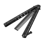 Salon Stainless Steel Practice Comb Practice Knife (Uncut) Butterfly Comb