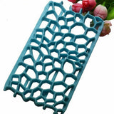 2 PCS Cake Fondant Tool Heart Shaped Diamond Texture Plaid Overpass Quyi Seal Printing Mould