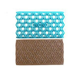 2 PCS Cake Fondant Tool Heart Shaped Diamond Texture Plaid Overpass Quyi Seal Printing Mould