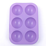 2 PCS 6 Even Small Semi-Circular Silicone Cake Mold Jelly Scented Candle Plaster Mold, Small Semi-Circular