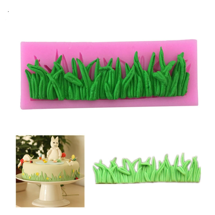 2 PCS Grass Decoration Liquid Silicone Mold Fondant Cake Mold, Grass Shape Grass Shape