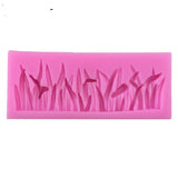 2 PCS Grass Decoration Liquid Silicone Mold Fondant Cake Mold, Grass Shape
