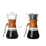 Heat Resistant Glass Coffee Pot Convenient Hand Made Pot, 600ml Coffee Pot, 600ml Coffee Pot with Strainer