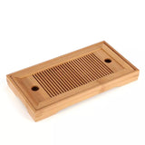 Bamboo Tea Trays Kung Fu Tea Accessories Tea Tray Table With Drain Rack, Bamboo Tea Trays