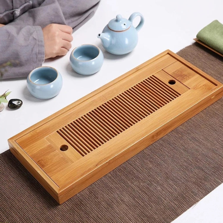 Bamboo Tea Trays Kung Fu Tea Accessories Tea Tray Table With Drain Rack, Bamboo Tea Trays