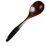 10 PCS Eco Wooden Spoon Flatware Kitchen Soup Coffee Stirring Spoons Cooking Utensil Coffee Tea Mixing Spoons, Coffee Spoon(Brown), Coffee Spoon(Black), Coffee Spoon(Light Brown) Coffee Spoon(Black) Round Mouth Tip Spoon Black S011h