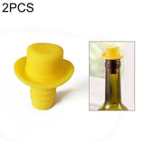 Silica Gel Top Hat Fresh Wine Corks Cruet Red Wine Stopper, 2 PCS Hat Shape(Brown), 2 PCS Hat Shape(Black), 2 PCS Hat Shape(Red Wine), 2 PCS Hat Shape(Yellow), 2 PCS Hat Shape(Rose Red), 2 PCS Hat Shape(Red)