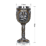 3D Viking Skull Coffee Beer Mug Skull Mug Beer Wine Drink Gift Stainless Steel Knight Decorative Cup for Men, Goblet, Mug