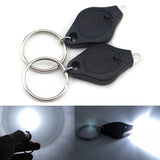 2 PCS Mini Pocket Keychain Flashlight Micro LED Squeeze Light Outdoor Camping Ultra Bright Emergency Key Ring Light Torch Lamp Black
