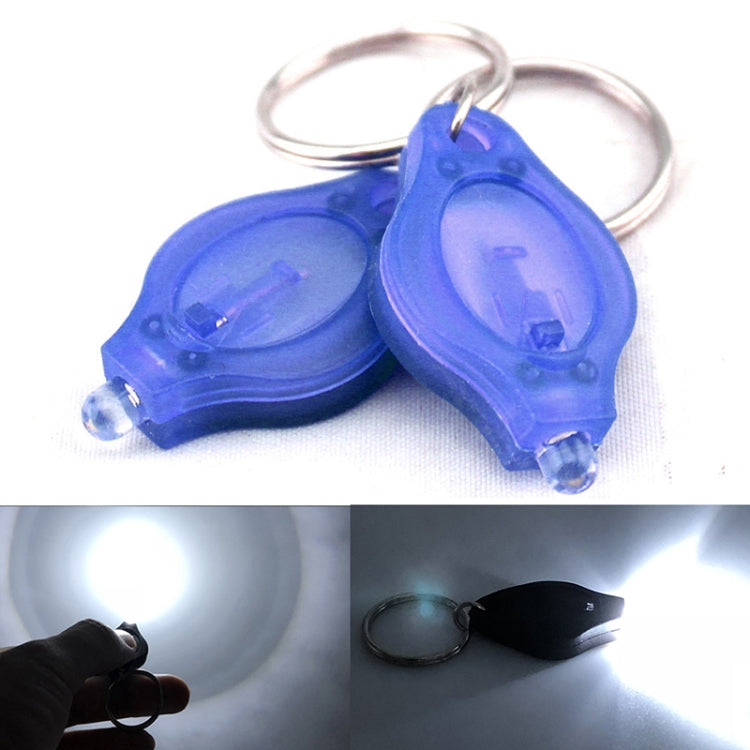 2 PCS Mini Pocket Keychain Flashlight Micro LED Squeeze Light Outdoor Camping Ultra Bright Emergency Key Ring Light Torch Lamp Blue