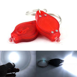 2 PCS Mini Pocket Keychain Flashlight Micro LED Squeeze Light Outdoor Camping Ultra Bright Emergency Key Ring Light Torch Lamp Pink
