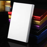 Ultra-thin Personality Creative Ladies Cigarette Case Metal Cigarette Case Silver