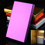 Ultra-thin Personality Creative Ladies Cigarette Case Metal Cigarette Case Purple