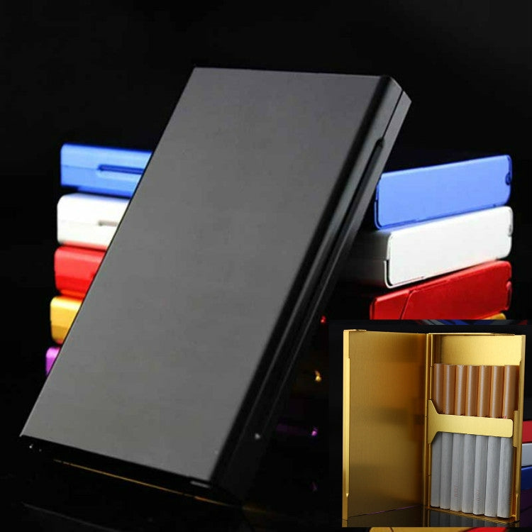 Ultra-thin Personality Creative Ladies Cigarette Case Metal Cigarette Case Black