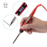 908S 80W LCD Thermostat Soldering Iron Constant Temperature Soldering Iron, CN Plug, EU Plug, US Plug EU Plug Red