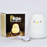 Penguin Silicone Pat Night Light Children Bedside Atmosphere Lamp, Penguin White